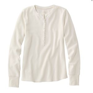 LL Bean Women’s Waffle- Knit Henley